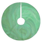 Emerald Cream Polyester Weihnachtsbaumdecke (Vorderseite)