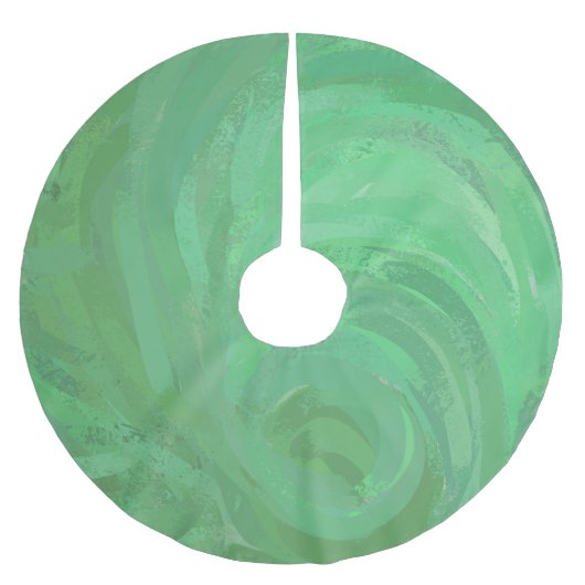 Emerald Cream Polyester Weihnachtsbaumdecke (Vorderseite)