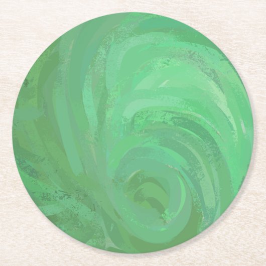 Emerald Cream Runder Pappuntersetzer (Vorderseite)