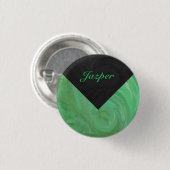 Emerald Cream und Black Monogram Button (Vorne & Hinten)