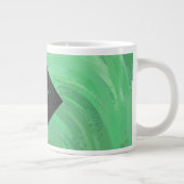 Emerald Cream und Black Monogram Jumbo-Tasse (Rechts)