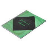 Emerald Cream und Black Monogram Notizblock (Linke Seite)