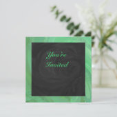 Emerald Cream und Black Party Einladung (Stehend Vorderseite)