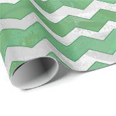 Emerald Cream Zickzack Muster Geschenkpapier (Rolleneckpunkt)