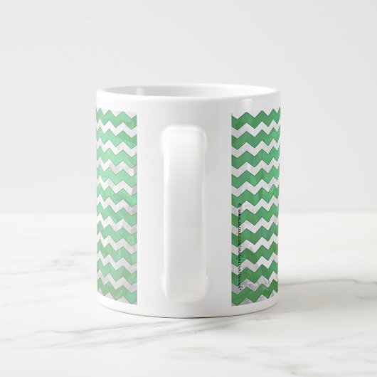 Emerald Cream Zickzack Muster Jumbo-Tasse (Rückseite)