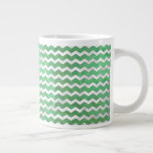 Emerald Cream Zickzack Muster Jumbo-Tasse (Rechts)