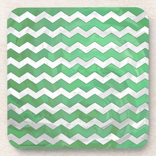 Emerald Cream Zickzack Muster Untersetzer (Vorderseite)