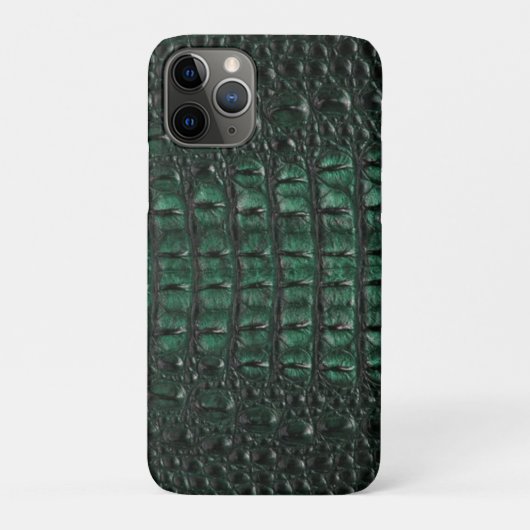 Emerald Crocodile Leather Luxury Exotic Skin Case-Mate iPhone Hülle (Rückseite)