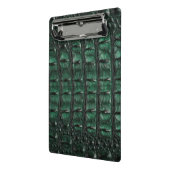 Emerald Crocodile Leather Luxury Exotic Skin Mini Klemmbrett (Gewinkelt2)