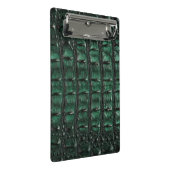 Emerald Crocodile Leather Luxury Exotic Skin Mini Klemmbrett (Schrägansicht)