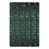 Emerald Crocodile Leather Luxury Exotic Skin Mini Klemmbrett (Rückseite)