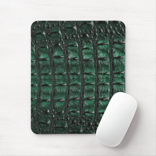 Emerald Crocodile Leather Luxury Exotic Skin Mousepad (Mit Mouse)
