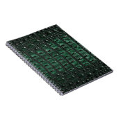 Emerald Crocodile Leather Luxury Exotic Skin Notizblock (Rechte Seite)