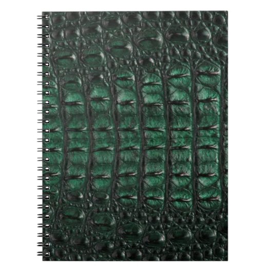 Emerald Crocodile Leather Luxury Exotic Skin Notizblock (Vorderseite)