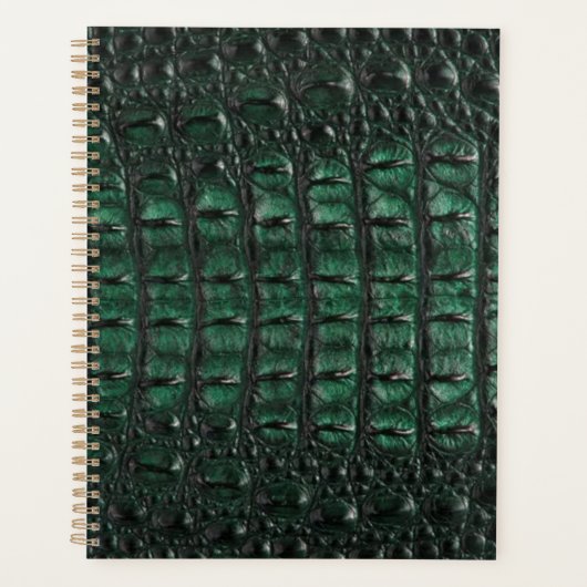 Emerald Crocodile Leather Luxury Exotic Skin Planer (Vorderseite)