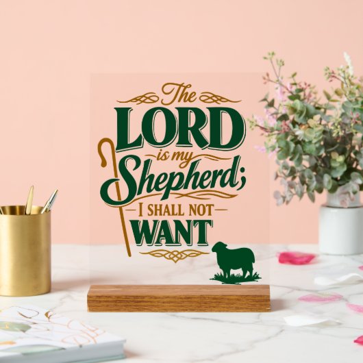 Emerald Crossing Psalm 23 VBS Kirche Acryl Acrylschild (Hochzeit)