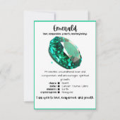 Emerald Crystal Meaning Card Einladung (Vorderseite)