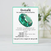 Emerald Crystal Meaning Card Einladung (Stehend Vorderseite)