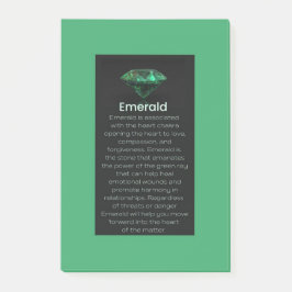 Emerald Crystal Meaning Jewelry Signing Post-It No Post-it Klebezettel