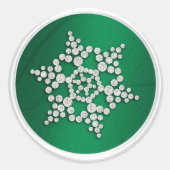 Emerald Crystal Snowflake Umschlag Aufkleber (Vorderseite)