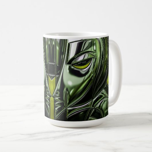 Emerald Cyber Mask   Kaffeetasse (VorderseiteRechts)