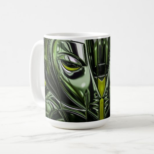 Emerald Cyber Mask   Kaffeetasse (Vorderseite Links)