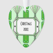 Emerald Deko Stripe Ornament (Vorderseite)