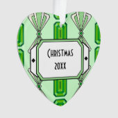 Emerald Deko Stripe Ornament (Vorderseite)