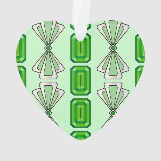 Emerald Deko Stripe Ornament (Rückseite)