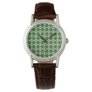 Emerald Diamond Gemstone Art Green Armbanduhr