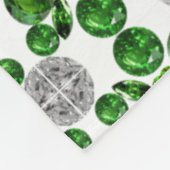 Emerald Diamond Gemstone Art Green Fleecedecke (Ecke)