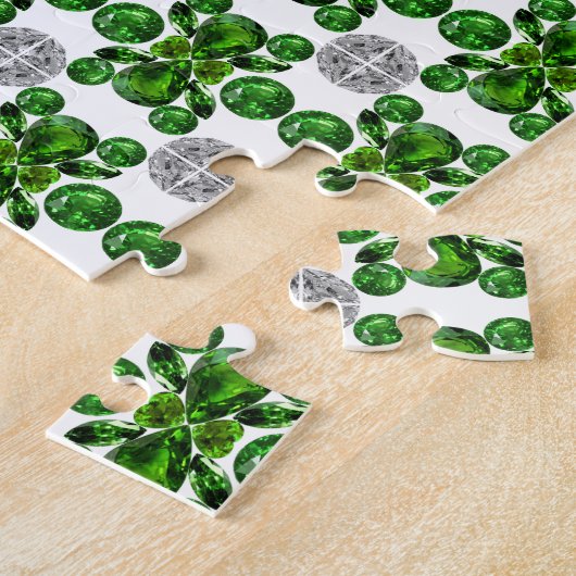 Emerald Diamond Gemstone Art Green Puzzle (Seite)