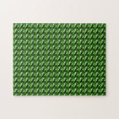 Emerald Diamond Gemstone Art Green Puzzle (Horizontal)