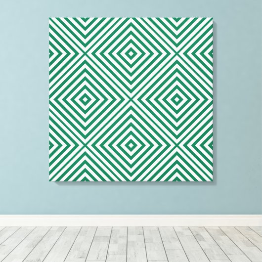 Emerald Diamond Zickzack @ Emporiomoffa Leinwanddruck (Insitu (Holzboden))
