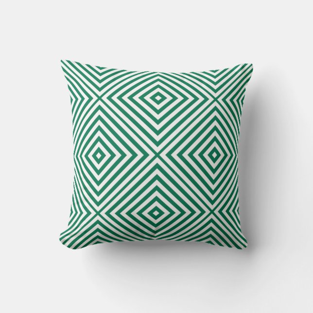 Emerald Diamond Zickzack Kissen (Vorderseite)