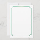 Emerald Diamonds Party zum 20. Hochzeitstag Einladung (Rückseite)