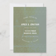 Emerald Distressed Elegance Einladung zur Hochzeit