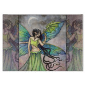 Emerald Dragon Fairy Fantasy Art Schneidebrett (Vorderseite)