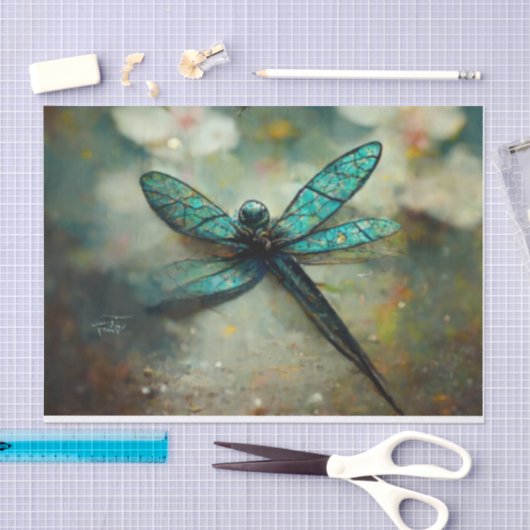 Emerald Dragonfy Decoupage Seidenpapier (Handwerk)