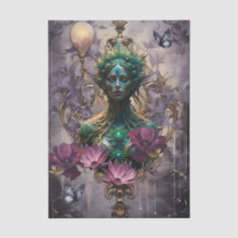 Emerald Dreams Fantasy Forest Königin Decoupage Seidenpapier