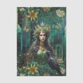 Emerald Dreams Fantasy Forest Queen Decoupage Seidenpapier