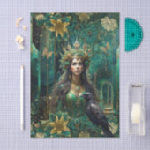 Emerald Dreams Fantasy Forest Queen Decoupage Seidenpapier (Handwerk)