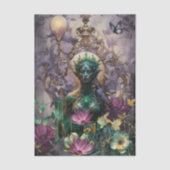 Emerald Dreams Fantasy Forest Queen Decoupage Seidenpapier (Vorderseite)