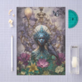 Emerald Dreams Fantasy Forest Queen Decoupage Seidenpapier (Handwerk)