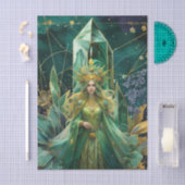Emerald Dreams Fantasy Forest Queen Decoupage Seidenpapier (Handwerk)