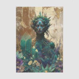 Emerald Dreams Fantasy Forest Queen Decoupage Seidenpapier