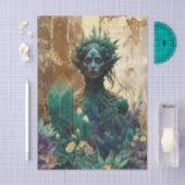 Emerald Dreams Fantasy Forest Queen Decoupage Seidenpapier (Handwerk)