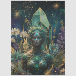 Emerald Dreams Fantasy Forest Queen Decoupage Seidenpapier