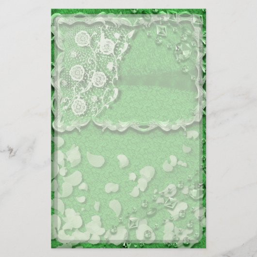 Emerald Dreams Junk Journal Stil Trompe L'oeil Briefpapier (Vorderseite)