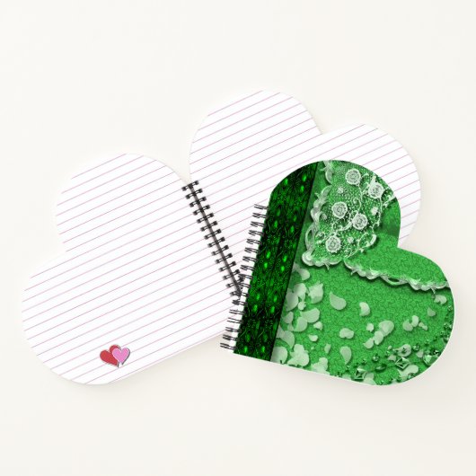 Emerald Dreams Trompe L'oeil Junk Journal Style Notizblock (Innenseite)